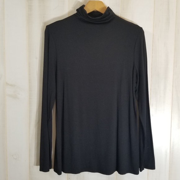 Floria Tops - Floria Black Turtleneck Top Size 2XL USA Made